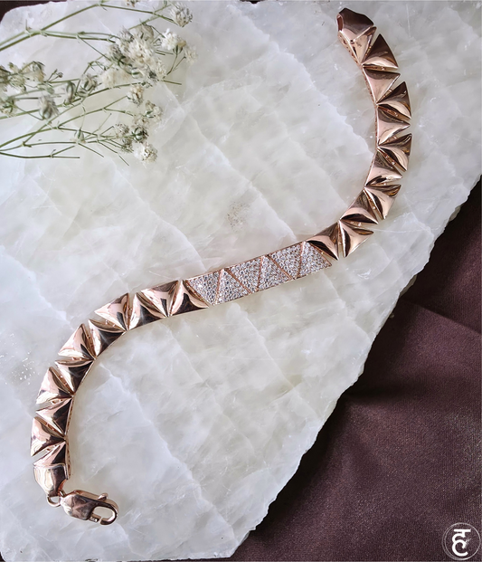 Handcrafted Oxidised Silver Men Bracelet