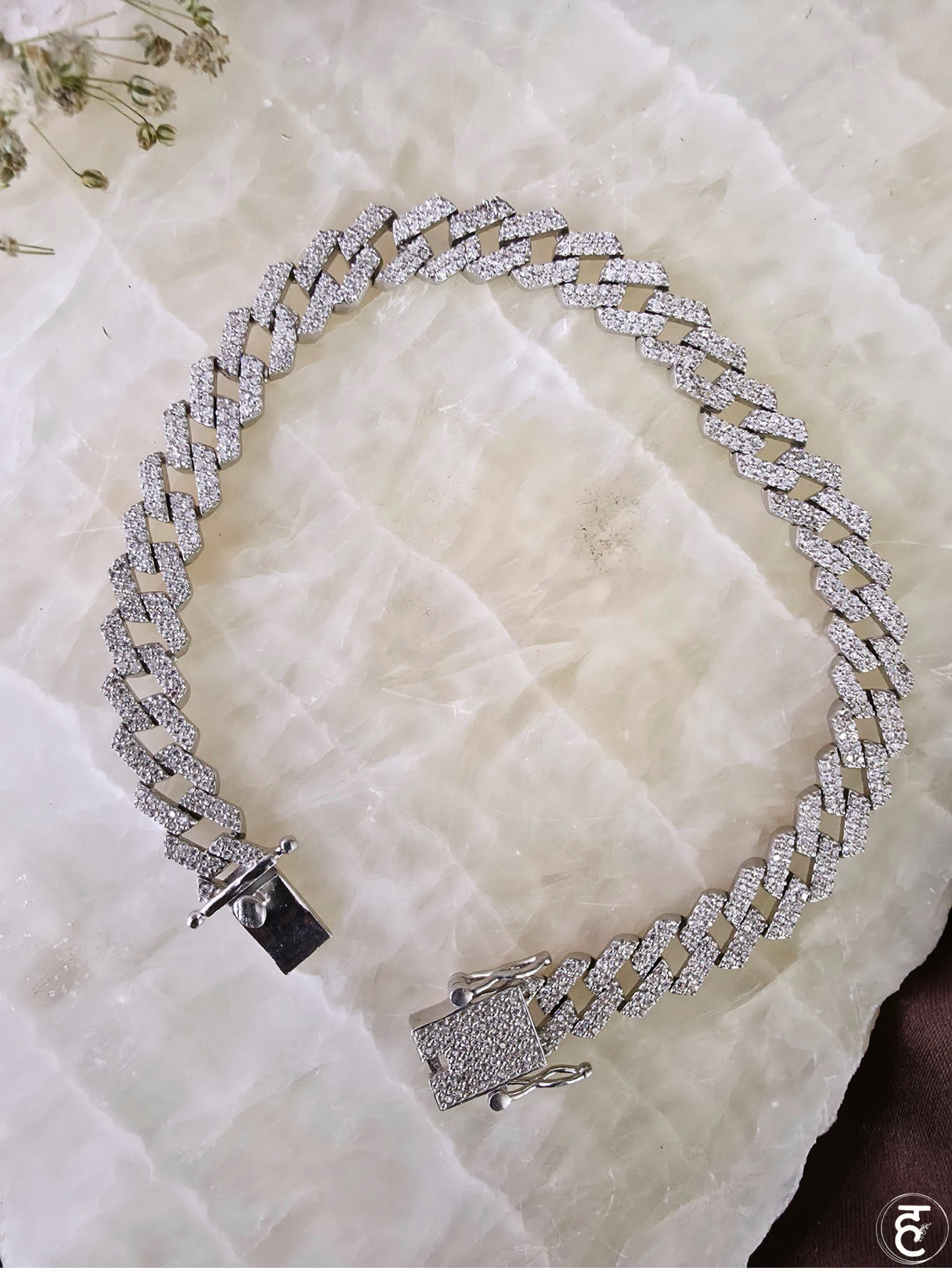Handcrafted Oxidised Silver Men Bracelet