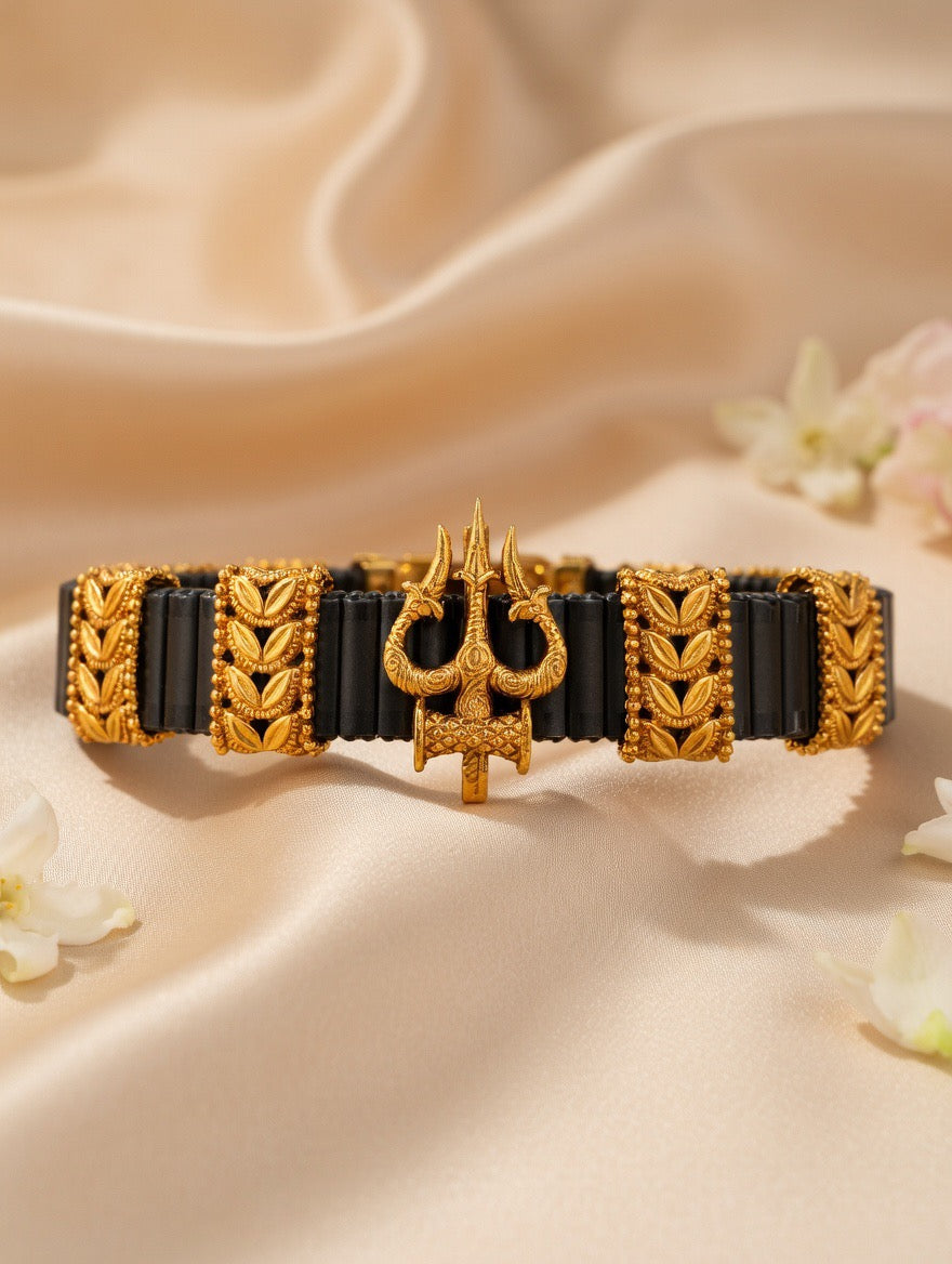 Handcrafted Oxidised Silver Men Bracelet