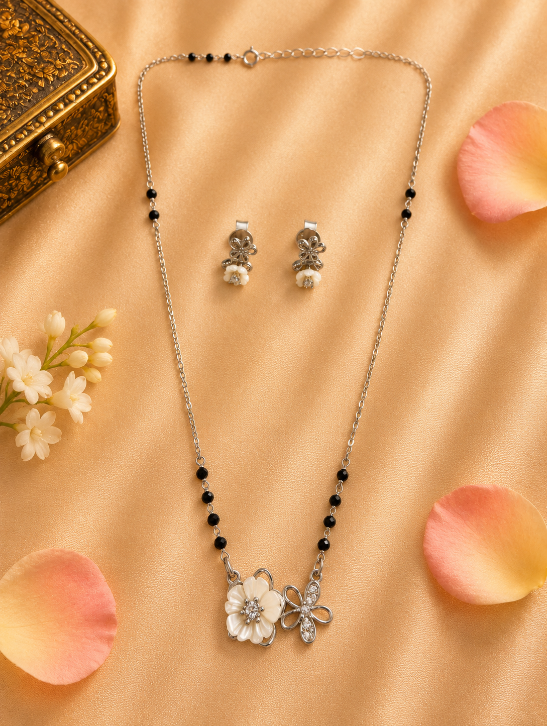 Handcrafted Oxidised Silver Mangalsutra