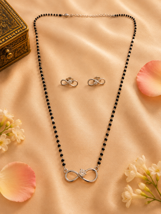 Handcrafted Oxidised Silver Mangalsutra