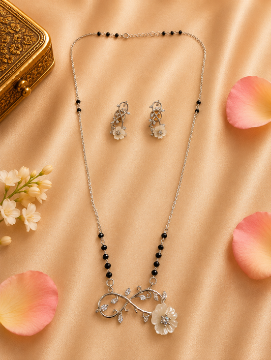 Handcrafted Oxidised Silver Mangalsutra