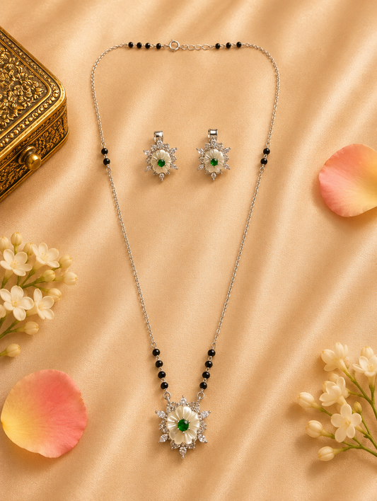 Handcrafted Oxidised Silver Mangalsutra