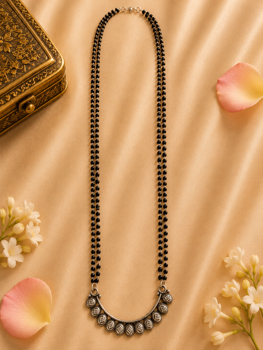 Handcrafted Oxidised Silver Mangalsutra