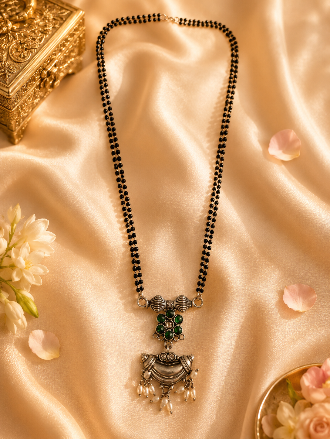 Handcrafted Oxidised Silver Mangalsutra