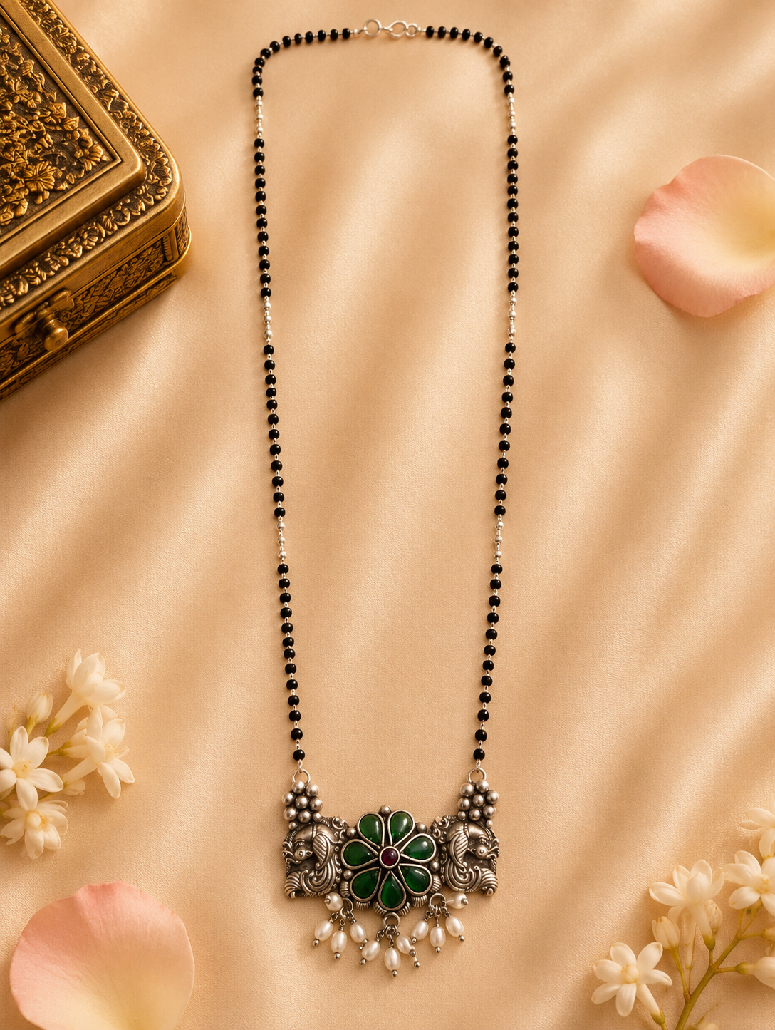 Handcrafted Oxidised Silver Mangalsutra
