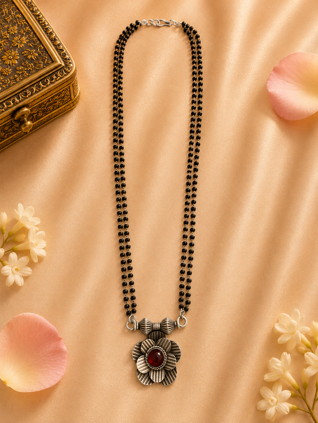 Handcrafted Oxidised Silver Mangalsutra