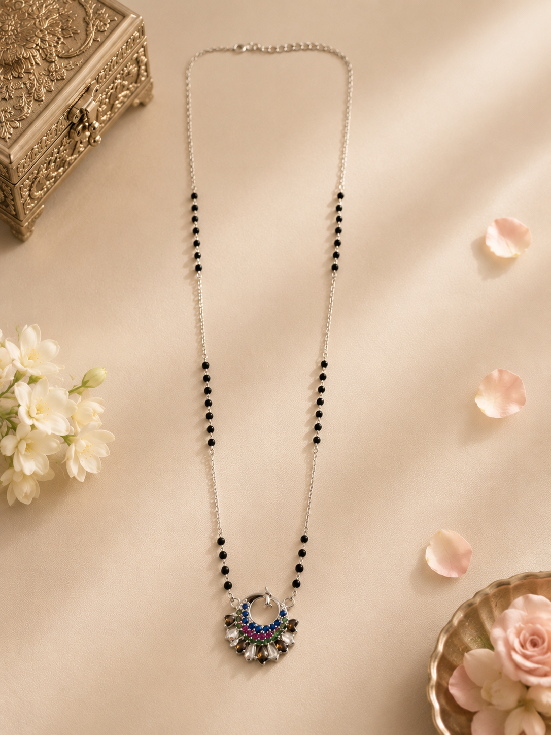 Handcrafted Oxidised Silver Mangalsutra