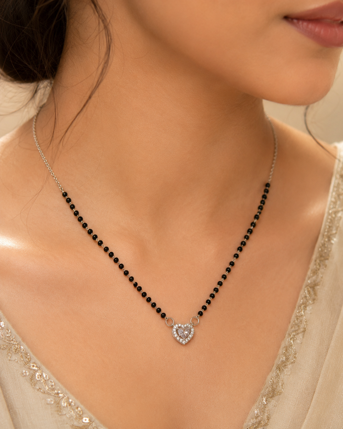 Heart Glow Diamond Mangalsutra