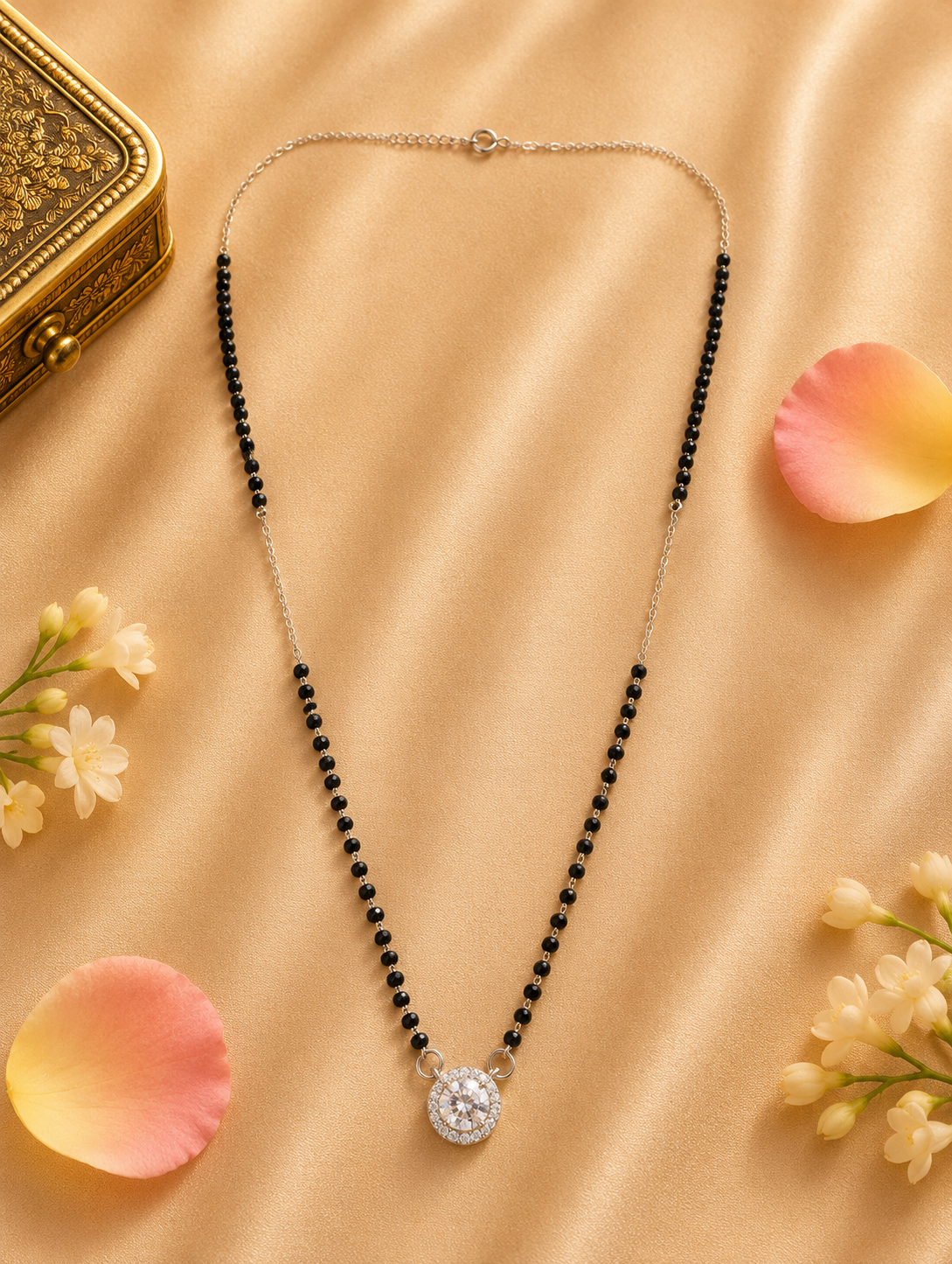 Handcrafted Oxidised Silver Mangalsutra