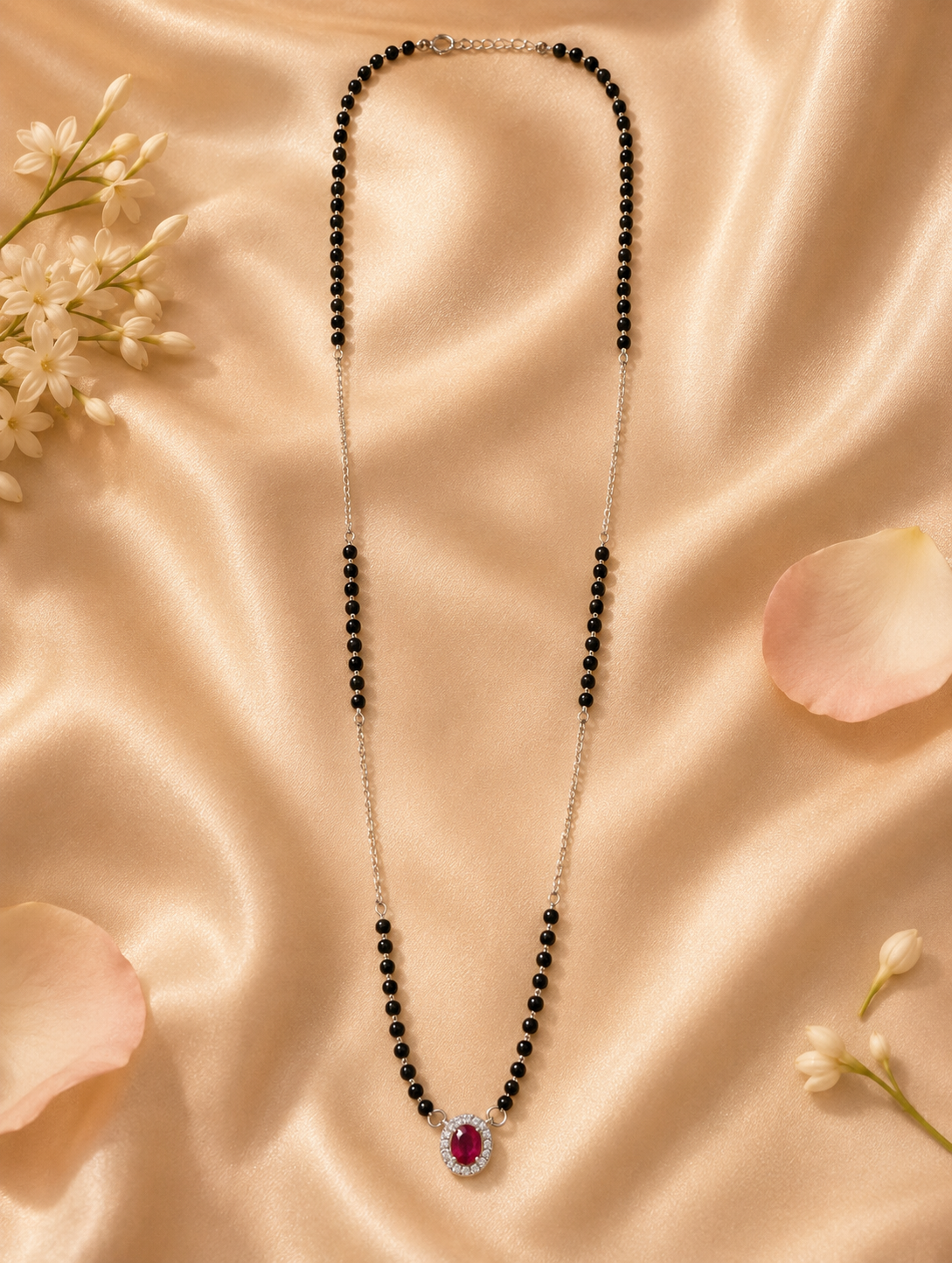 Crimson Aura Diamond Mangalsutra