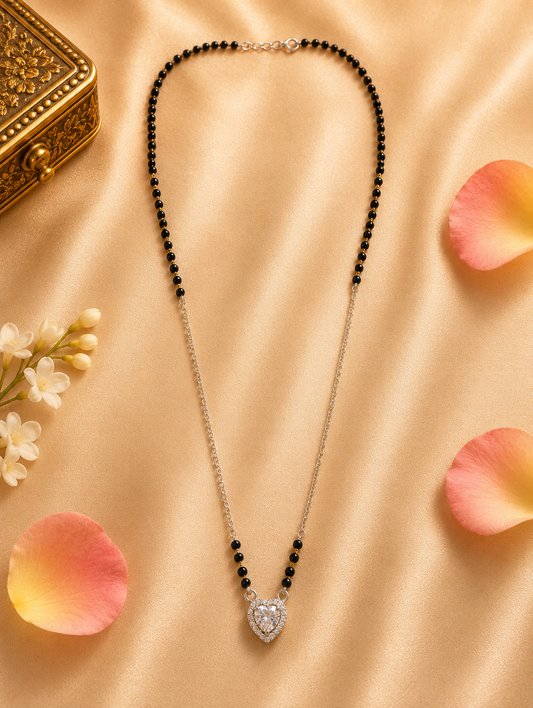 Handcrafted Oxidised Silver Mangalsutra