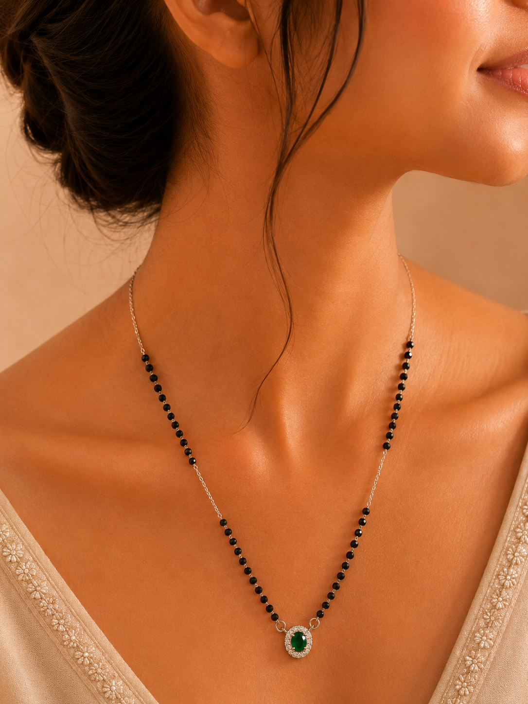 Emerald Radiance Diamond Mangalsutra