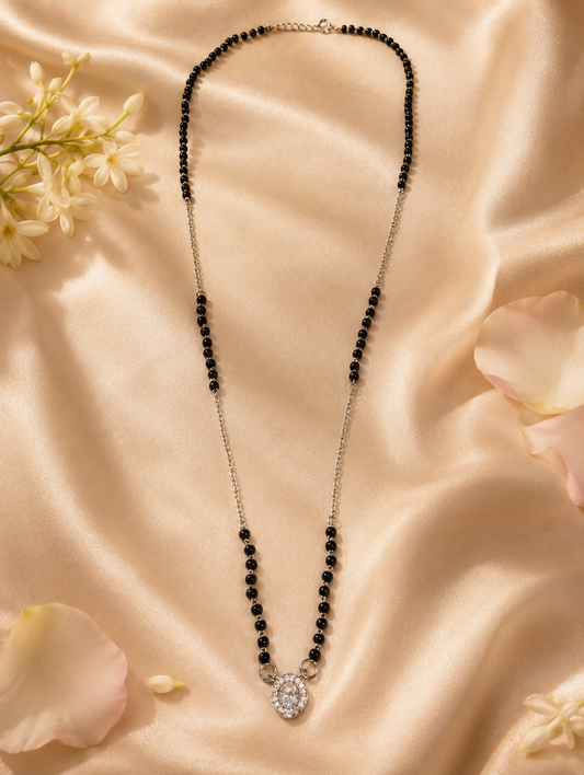 Oval Aura Diamond Mangalsutra