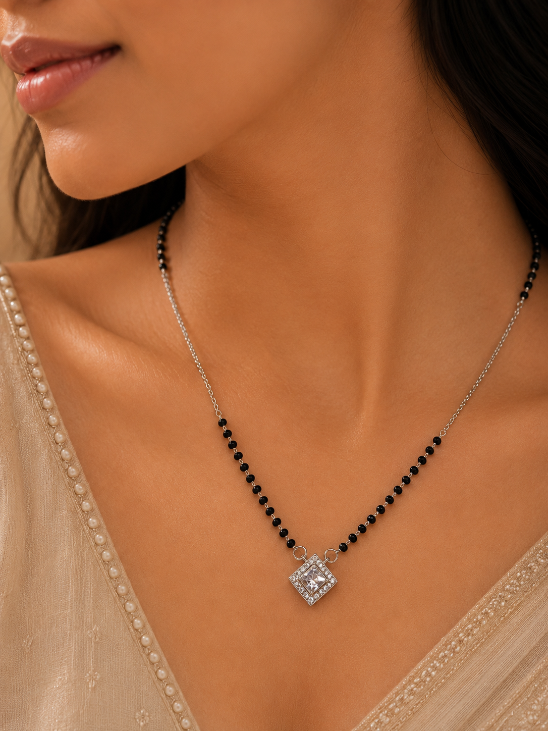 Celestial Square Solitaire Mangalsutra