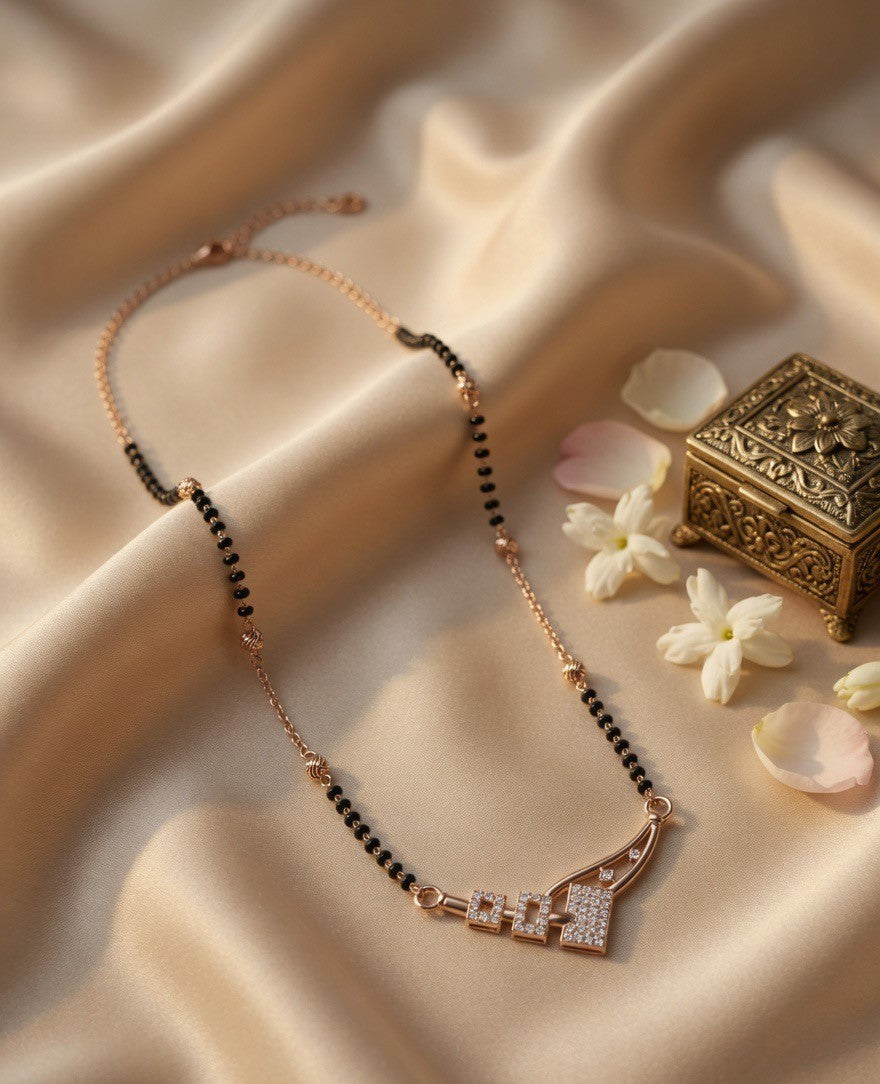 Handcrafted Oxidised Silver Mangalsutra