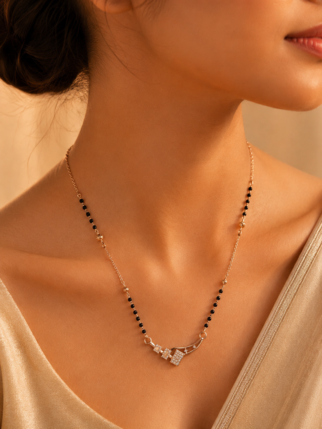 Geometric Diamond Grace Mangalsutra