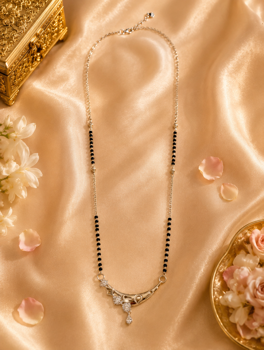 Handcrafted Oxidised Silver Mangalsutra