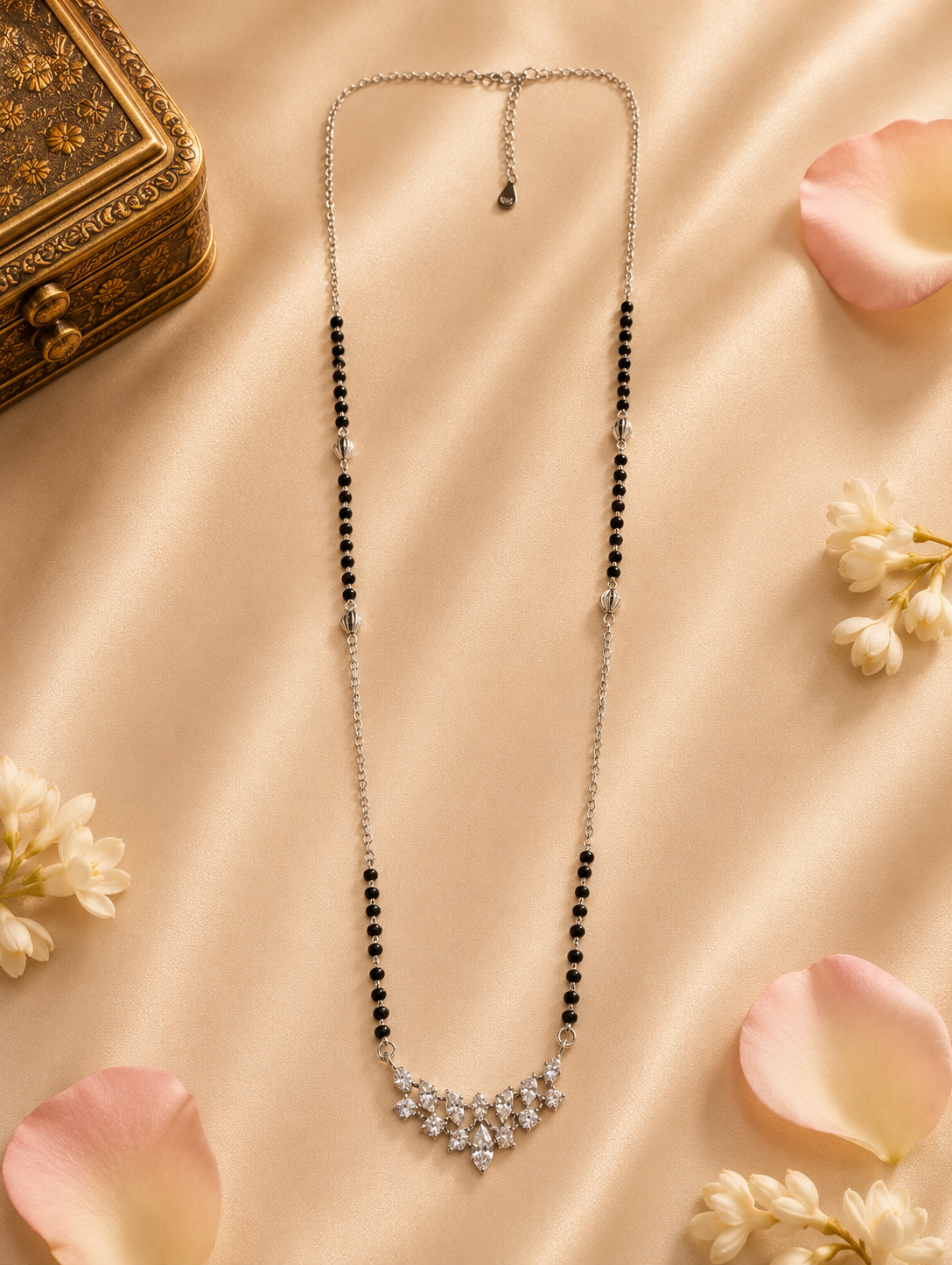 Handcrafted Oxidised Silver Mangalsutra