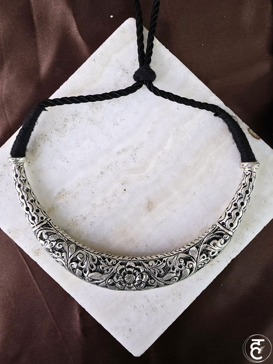 Handcrafted Oxidised Silver Necklace Set