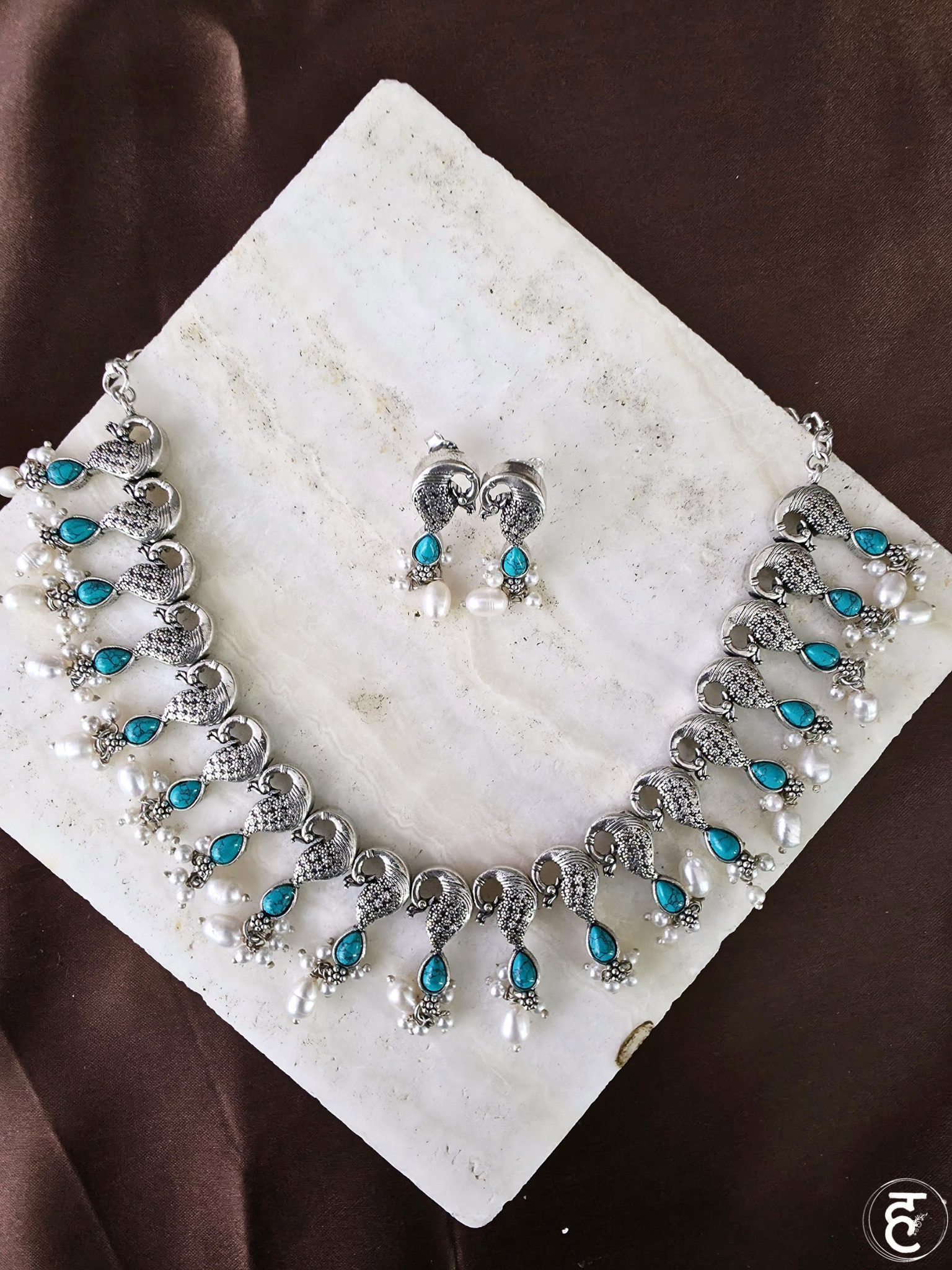Handcrafted Oxidised Silver Necklace Set