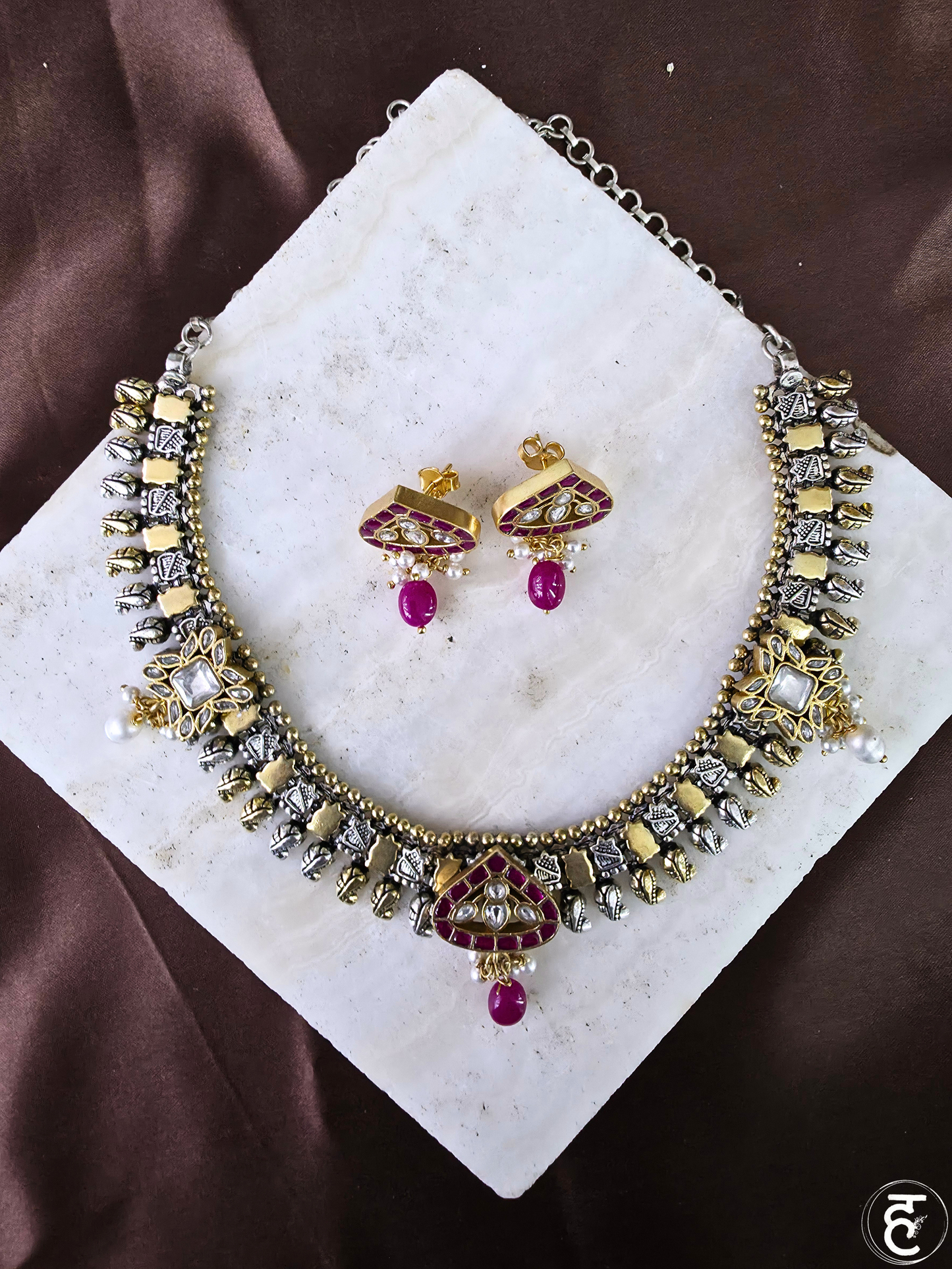 Gulzar Ruby Necklace Set