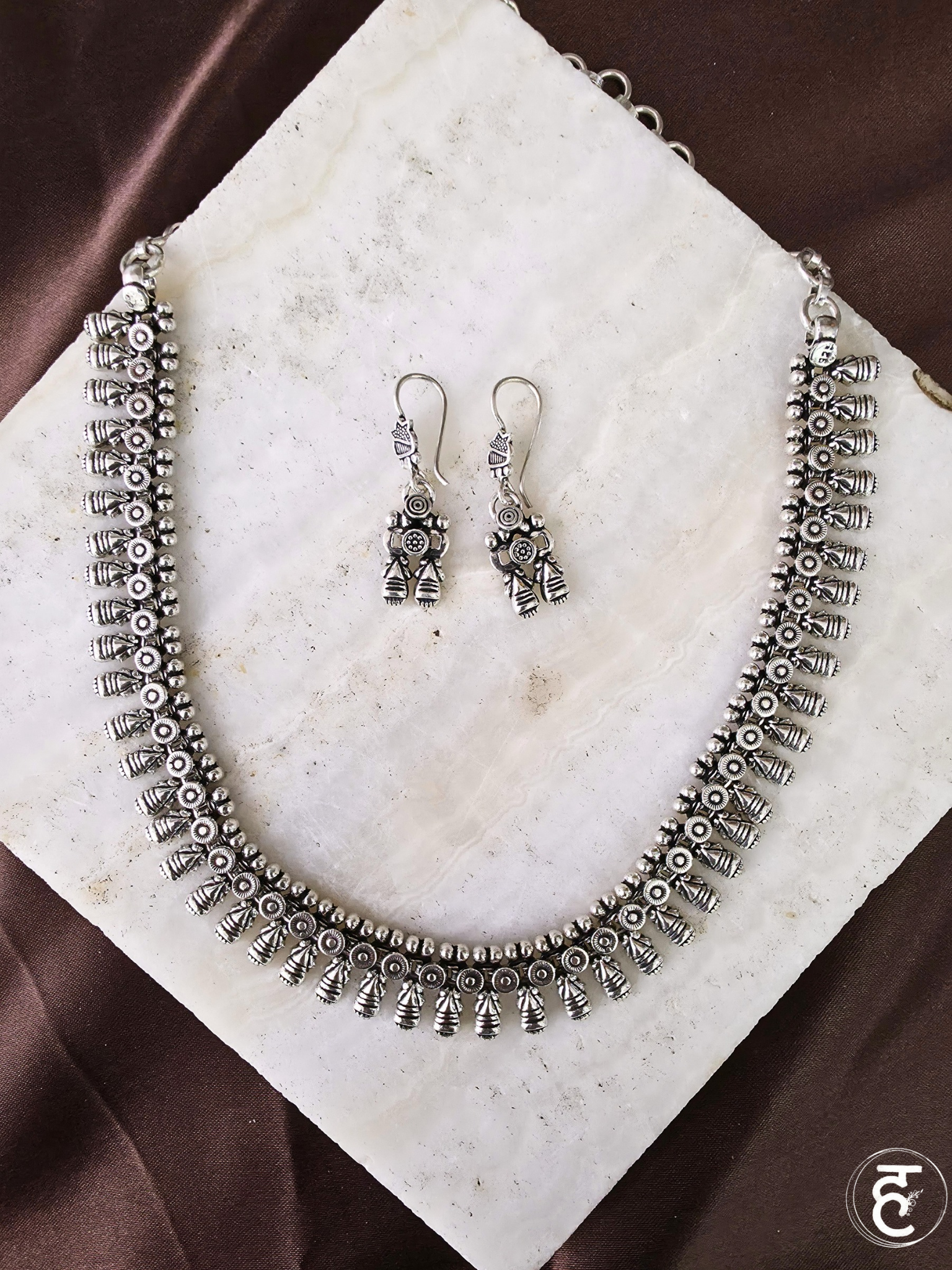 Handcrafted Oxidised Silver Necklace Set