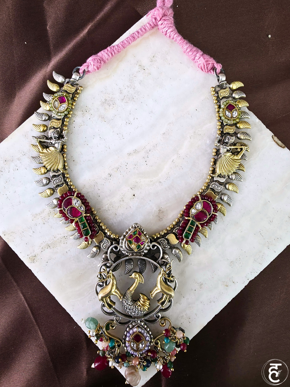 Handcrafted Oxidised Silver Necklace Set