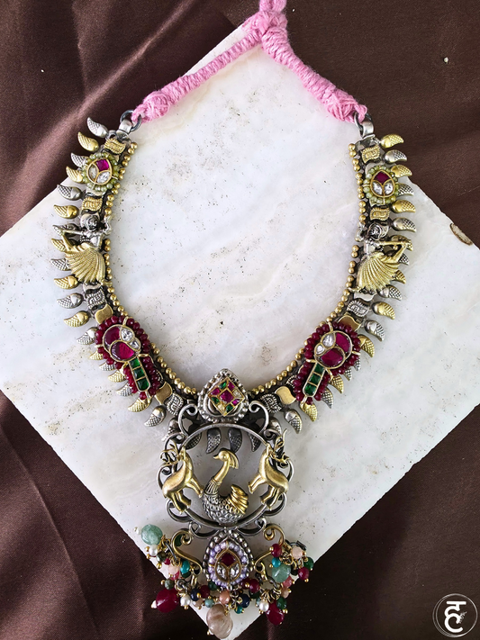 Handcrafted Oxidised Silver Necklace Set