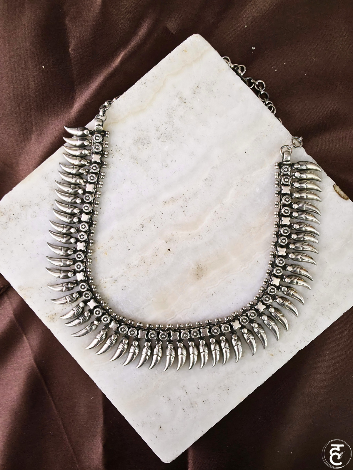 Handcrafted Oxidised Silver Necklace Set