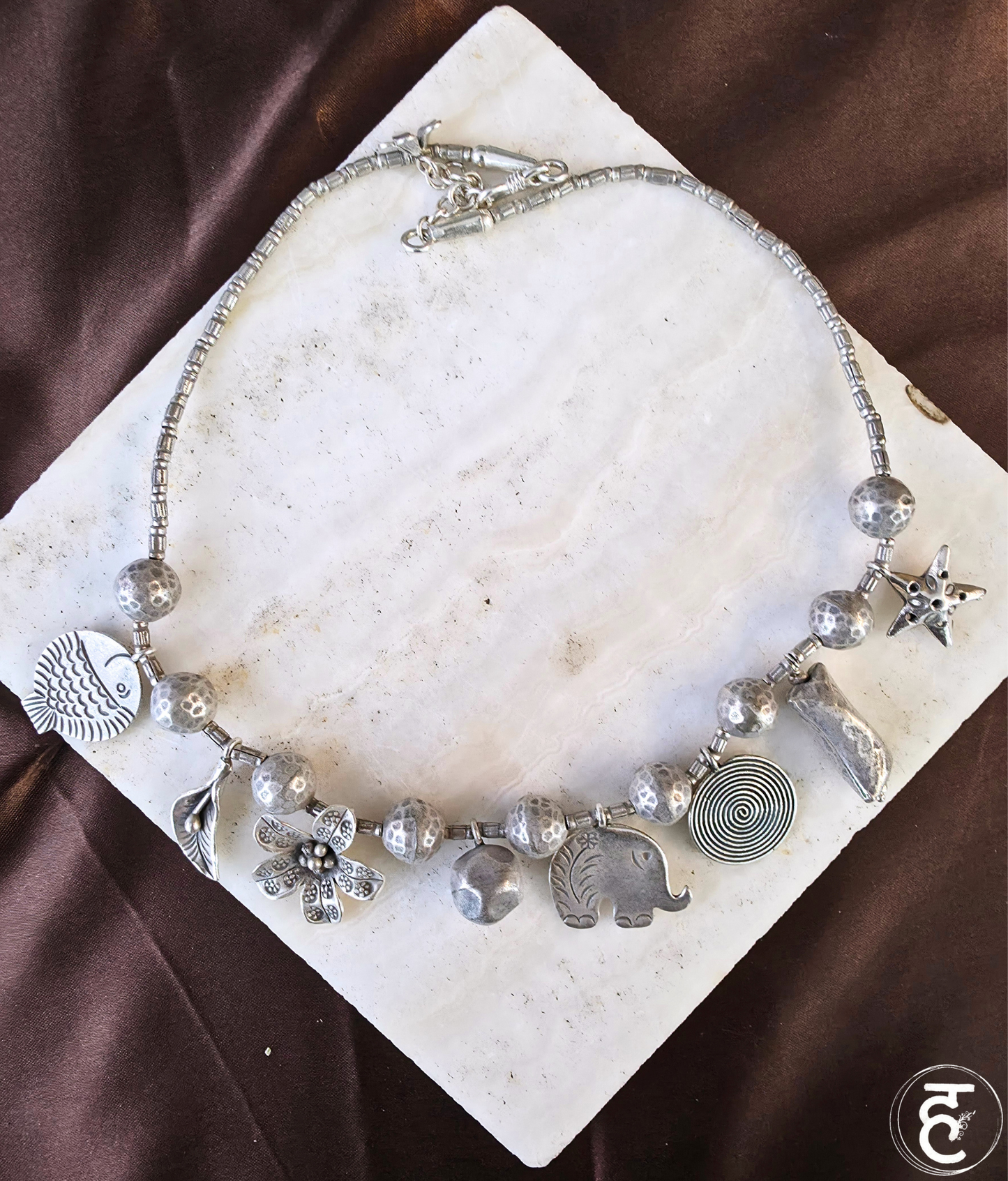Handcrafted Oxidised Silver Necklace Set