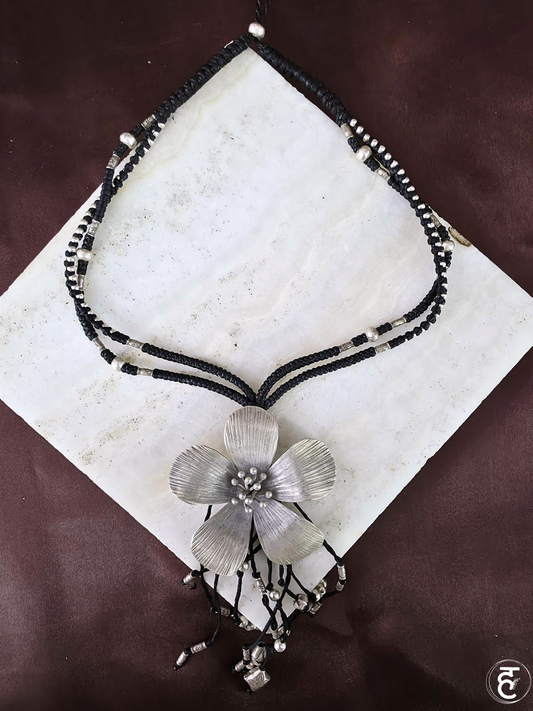 Handcrafted Oxidised Silver Necklace Set