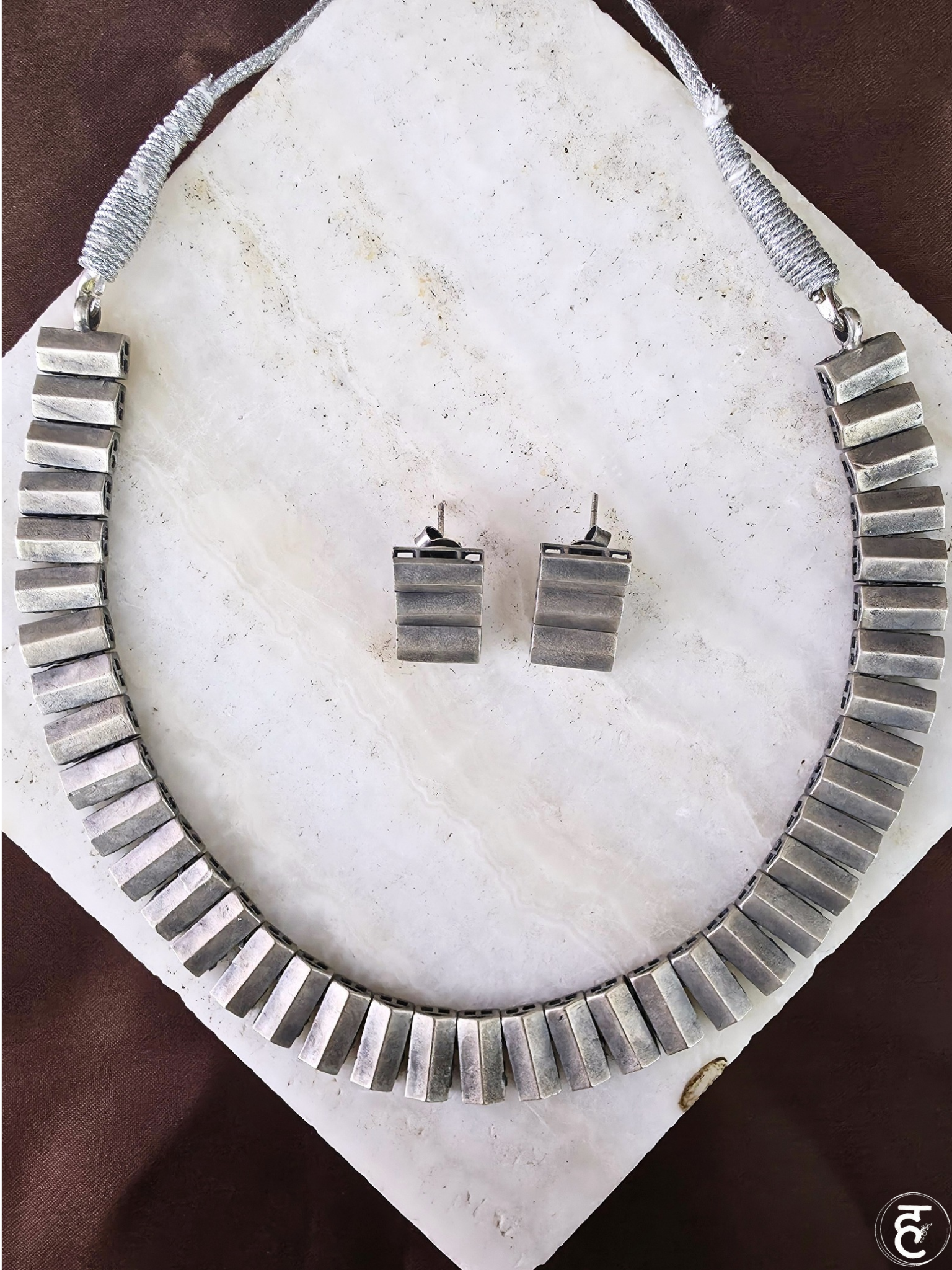 Handcrafted Oxidised Silver Necklace Set