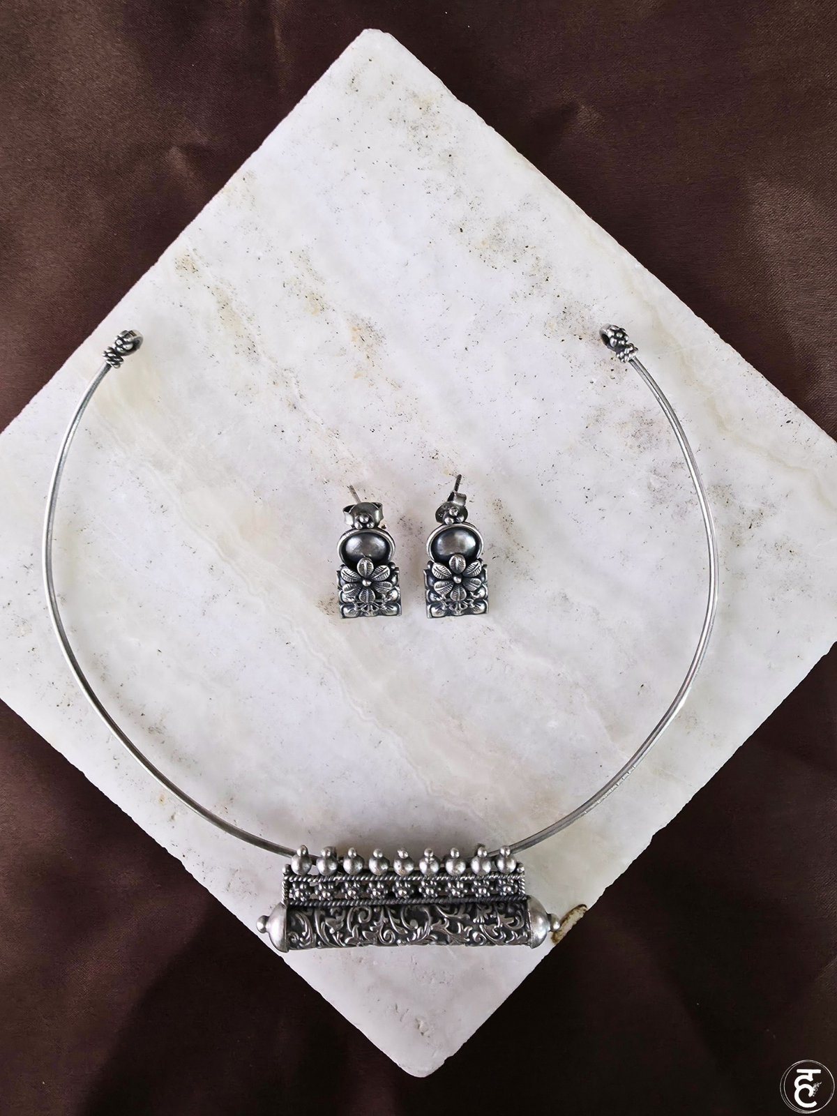 Handcrafted Oxidised Silver Necklace Set