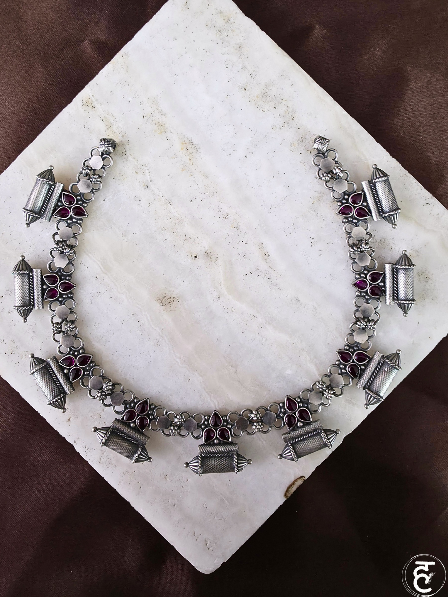Handcrafted Oxidised Silver Necklace Set