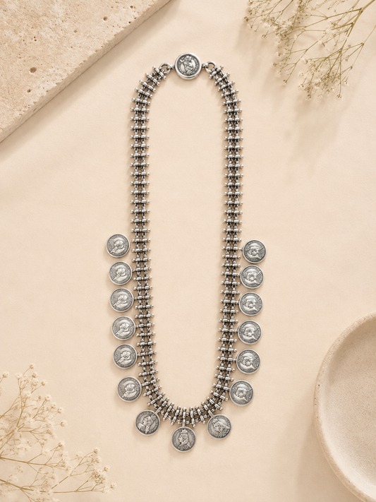 Handcrafted Oxidised Silver Necklace Set