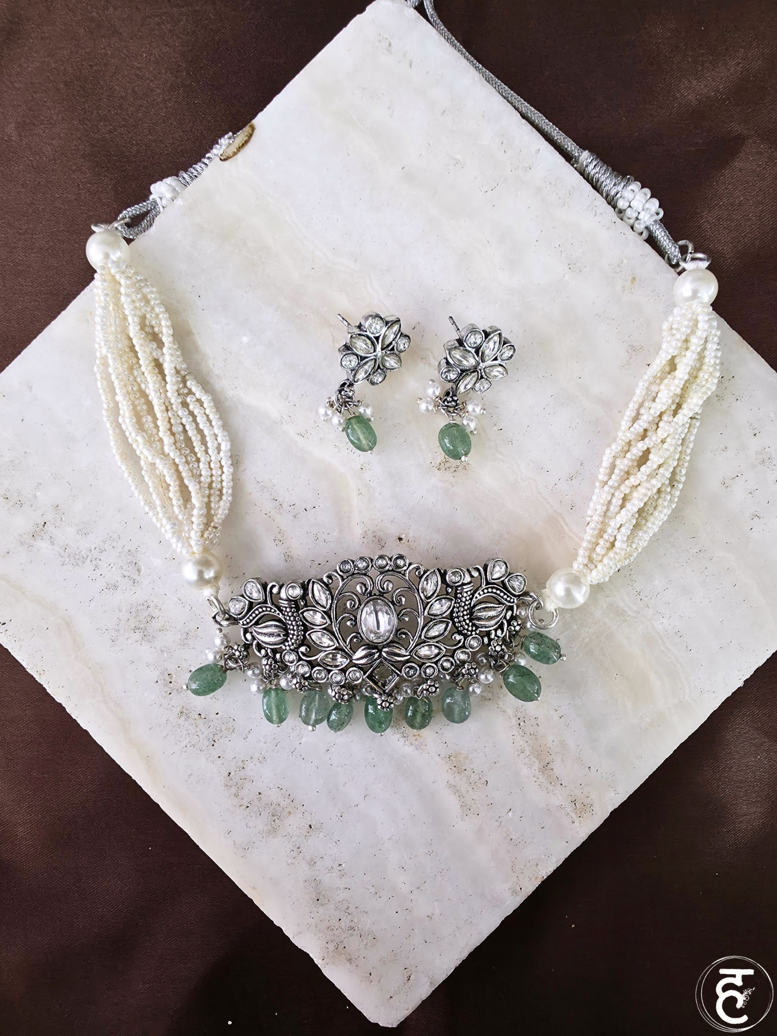 Handcrafted Oxidised Silver Necklace Set