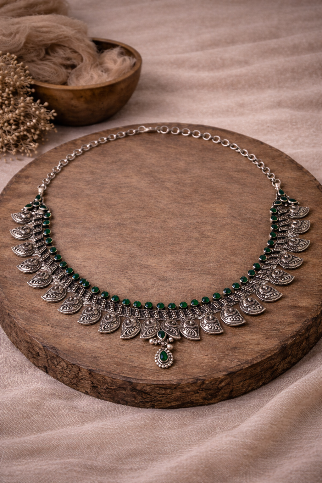 Handcrafted Oxidised Silver Necklace Set