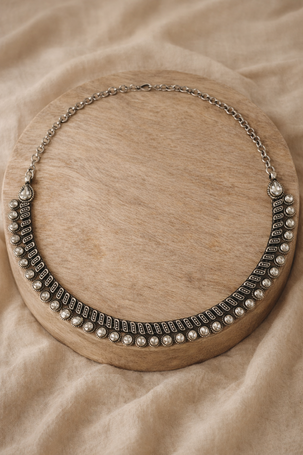 Handcrafted Oxidised Silver Necklace Set
