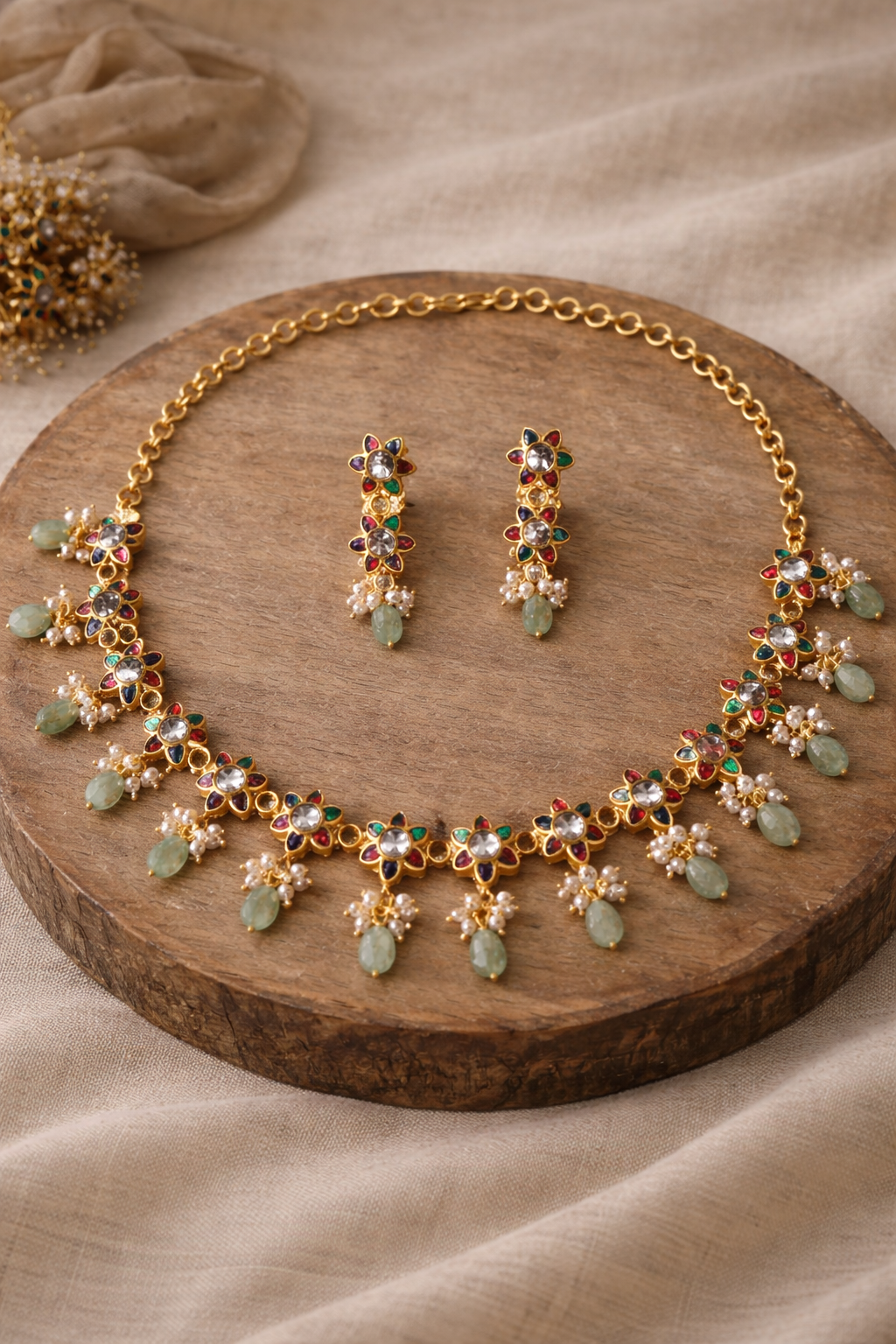 Handcrafted Oxidised Silver Necklace Set