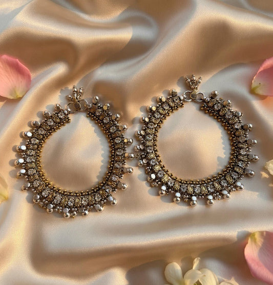 Handcrafted Oxidised Silver Anklets