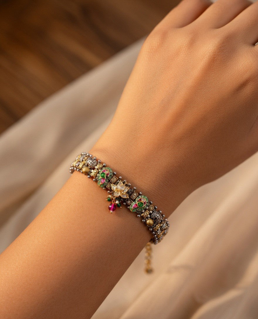 Padmika Kundan Heritage Bracelet