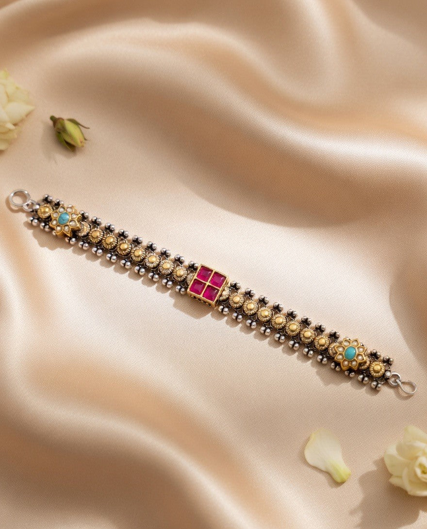 Ratanjali Meenakari Kundan Bracelet
