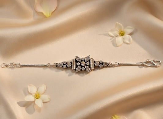 Pushparika Polki-Style Floral Bracelet