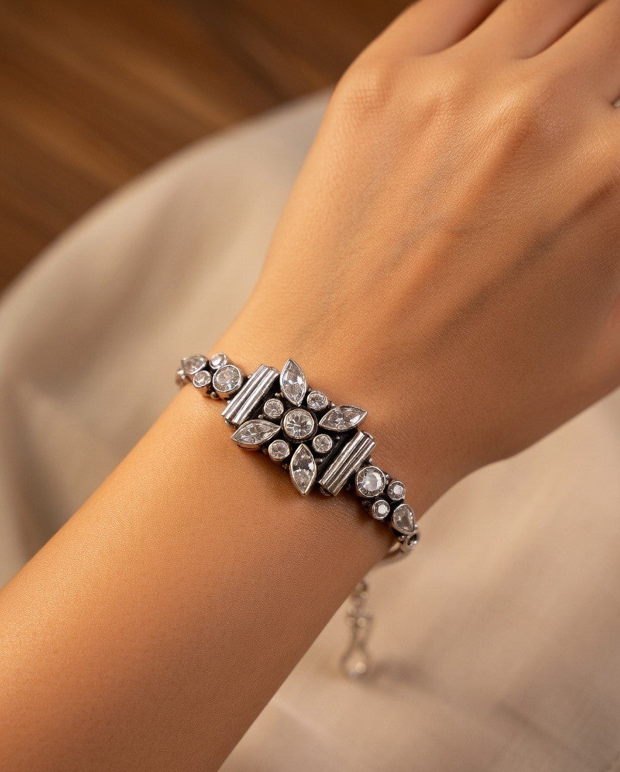 Pushparika Polki-Style Floral Bracelet