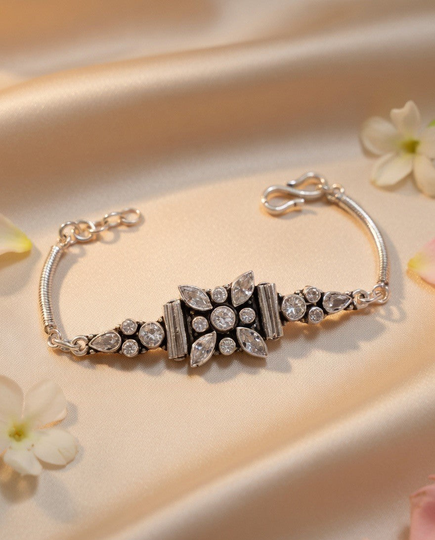 Pushparika Polki-Style Floral Bracelet
