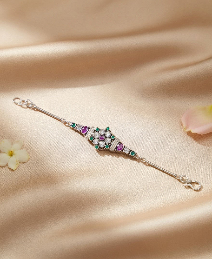 Ratnavali Kundan Floral Bracelet
