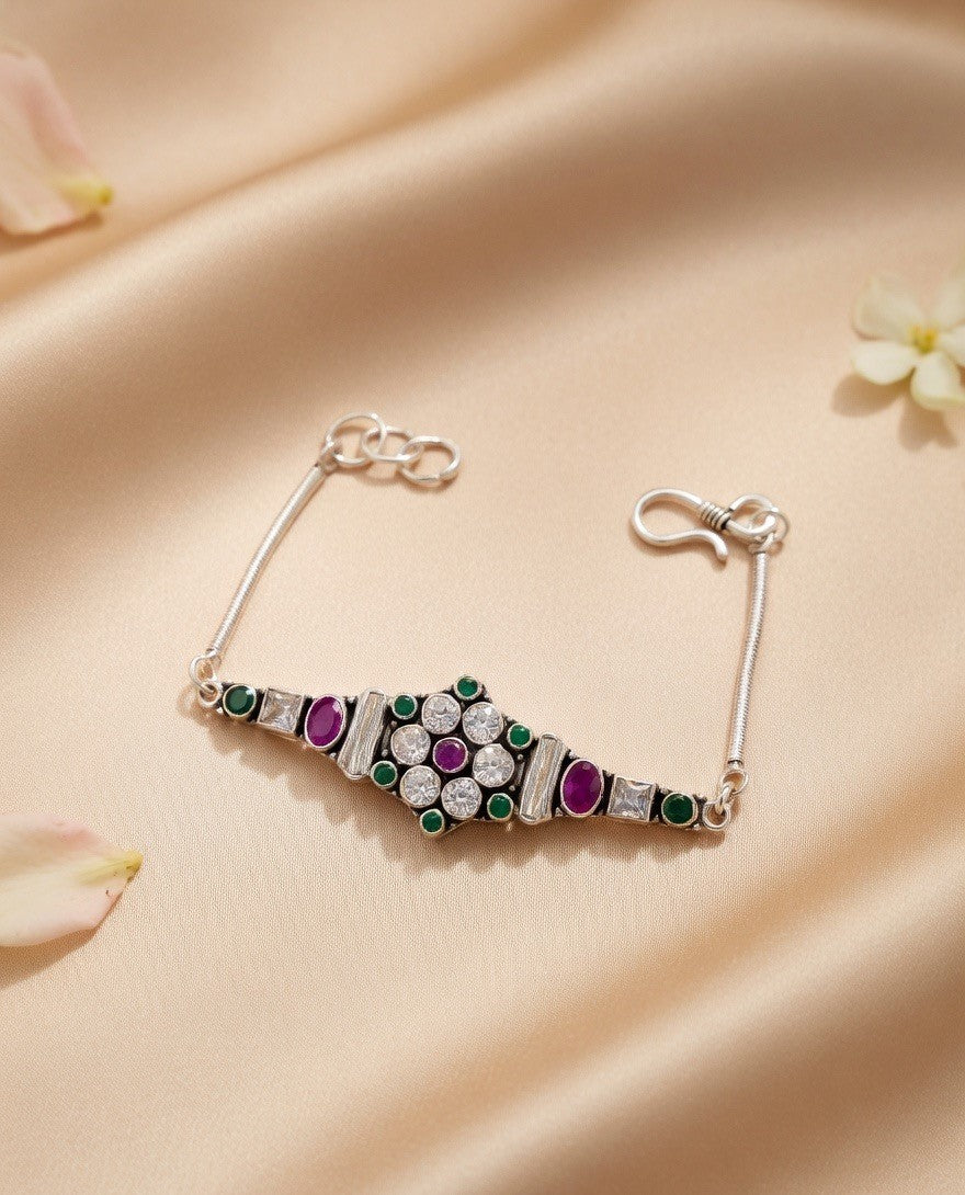 Ratnavali Kundan Floral Bracelet