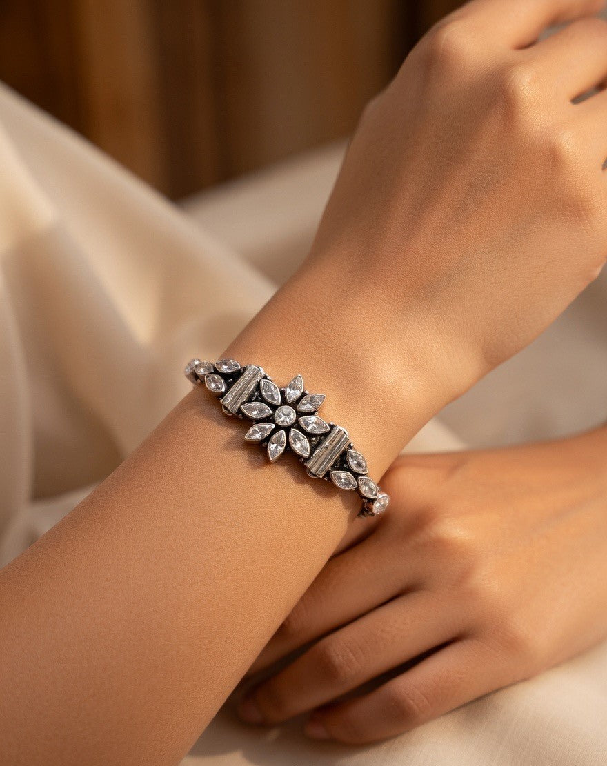 Pushpika Polki-Style Blossom Bracelet