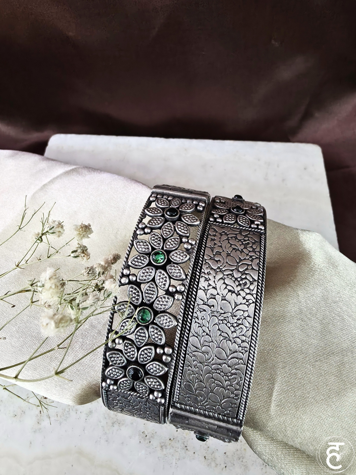 Handcrafted Oxidised Silver Bangles